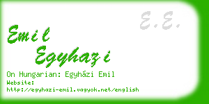 emil egyhazi business card